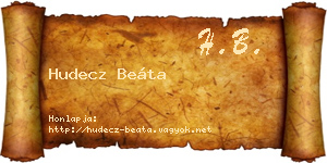 Hudecz Beáta névjegykártya